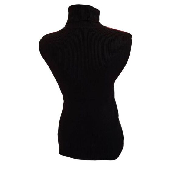 Carolyn Taylor Womens Multi Color Block Sleeveless Turtleneck Tank Sweater Small - Picture 4 of 10